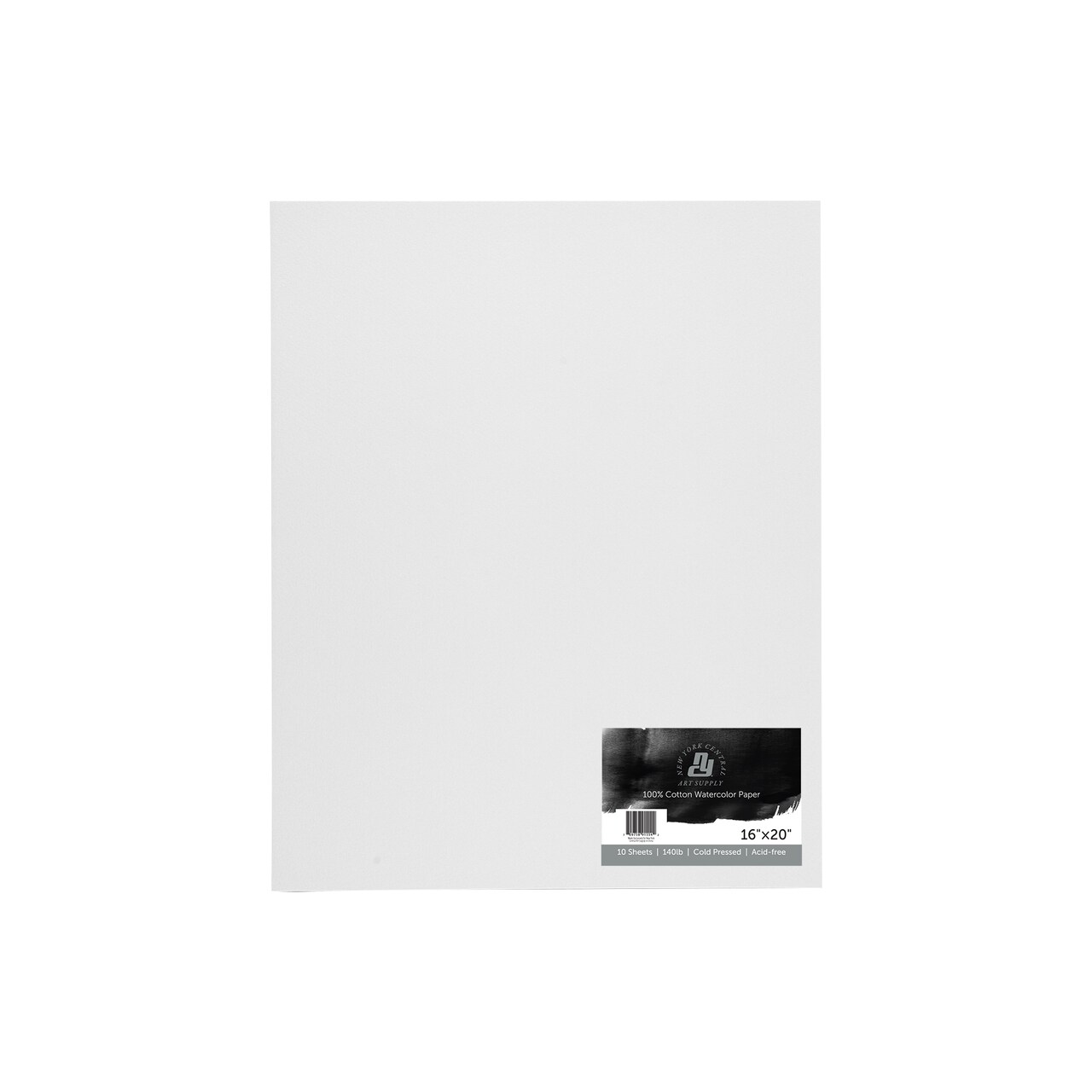 New York Central Watercolor Paper Sheets Pack of 10 - Professional Grade, Acid-Free, Archival, Superior Surface Stability for Artists, Students - For Wet and Dry Media